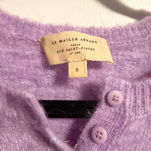 Sezane LÉON JUMPER in Lilac - Picture 6 of 9